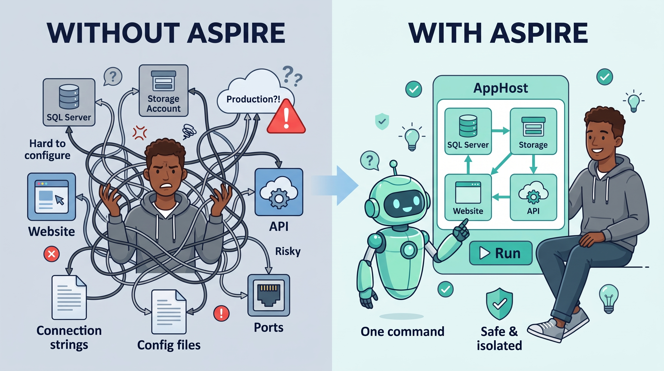 Without Aspire versus with Aspire